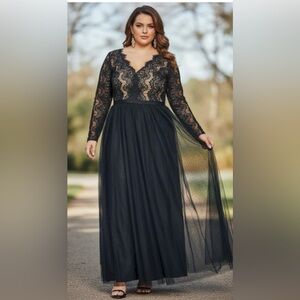 City Chic Rare Beauty Maxi Dress Black Size 14 New with Tags NWT